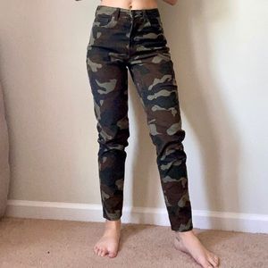 American Eagle Camo Corduroy Mom Jeans